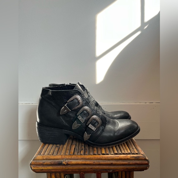 Musse and Cloud Black Buckle Ankle Boots Size 40 - Picture 12 of 14